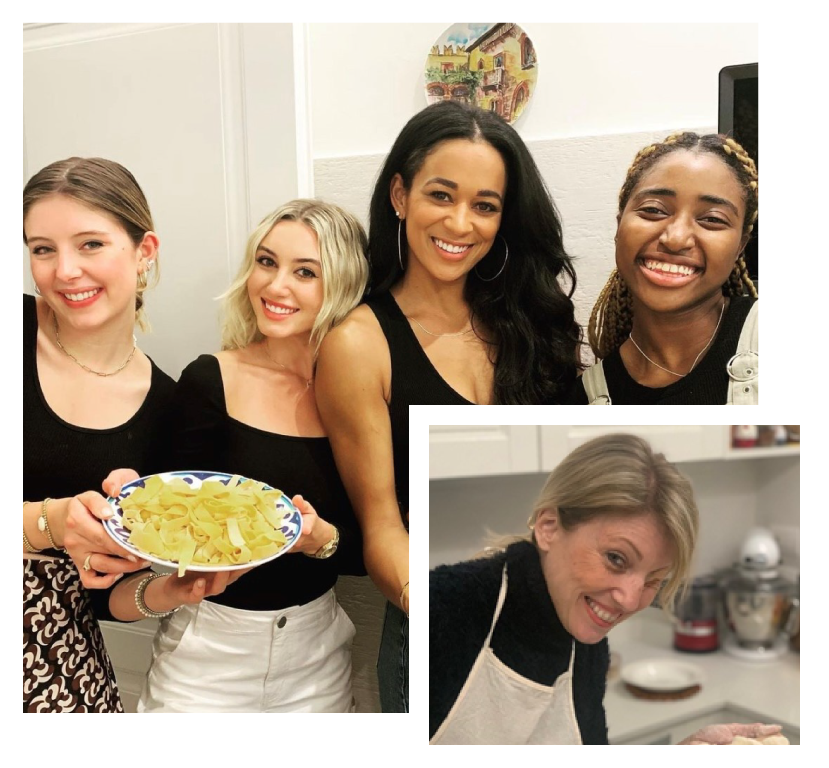 cooking class Milano Students learning handmade pasta during Chef Debora's Italian cooking class